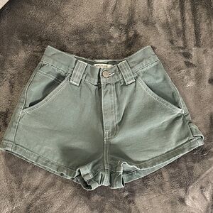 PacSun Green High Waist Women's Shorts